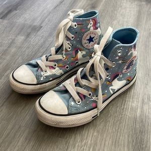 Converse high tops UNICORN  girls size 13 high tops .